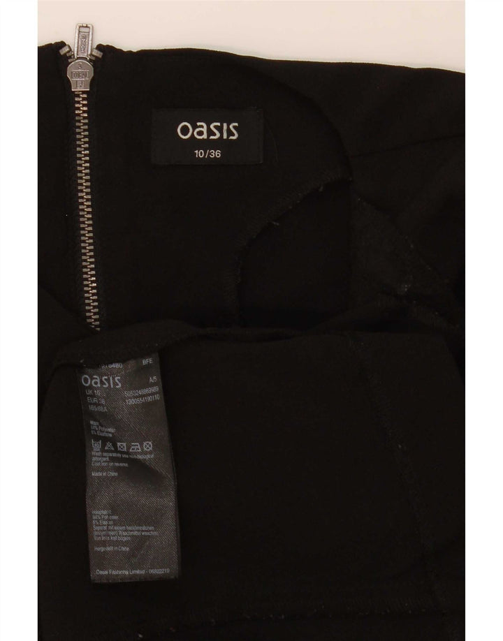 Oasis gornji dio velike ženske bluze 3/4 rukava UK 10 mali crni poliester