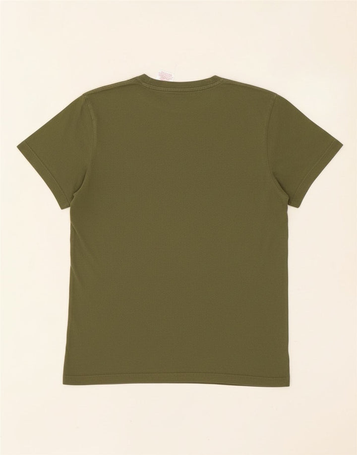 Adidas Boys Graphic T-Shirt Top 13-14 Years Khaki Cotton