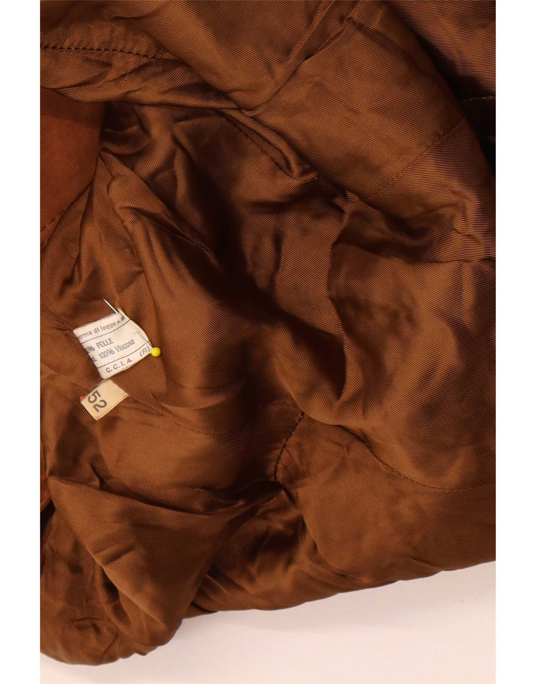 Vintage ženski kaput od brušene kože IT 52 2XL smeđa koža