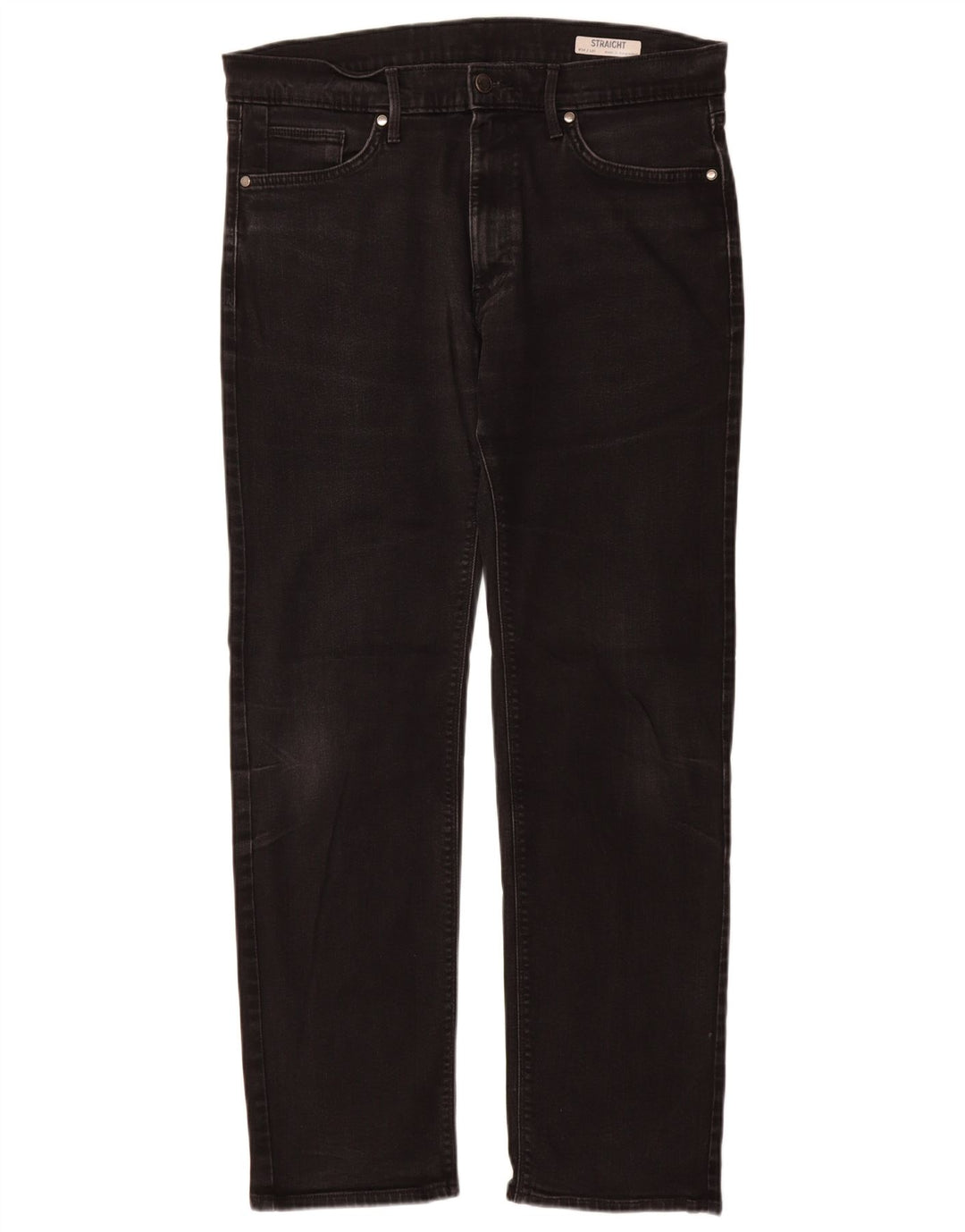 Marks & Spencer muške ravne traperice W34 L31 crni pamuk