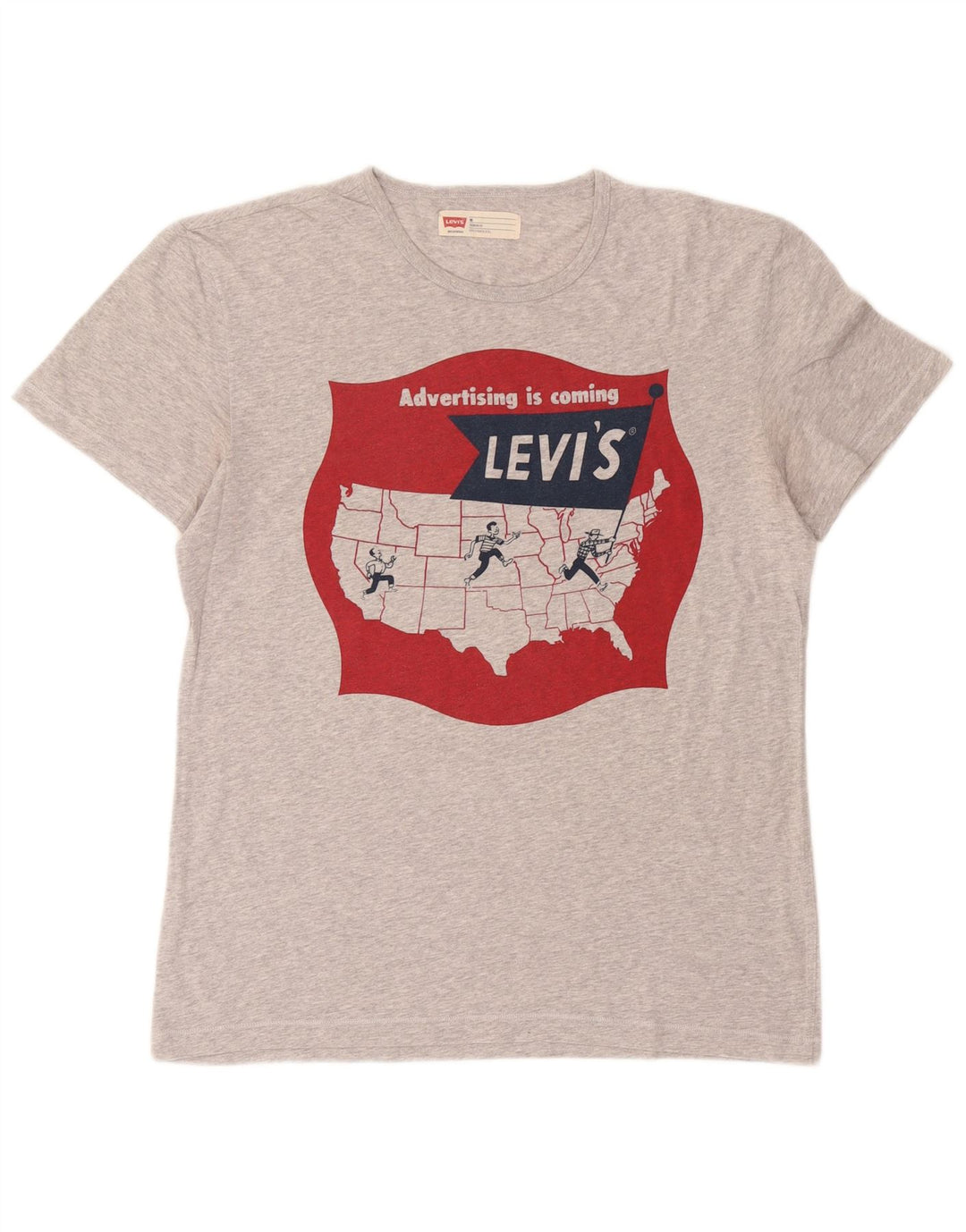 Levi's muška majica kratkih rukava standardnog kroja srednje sivi pamuk