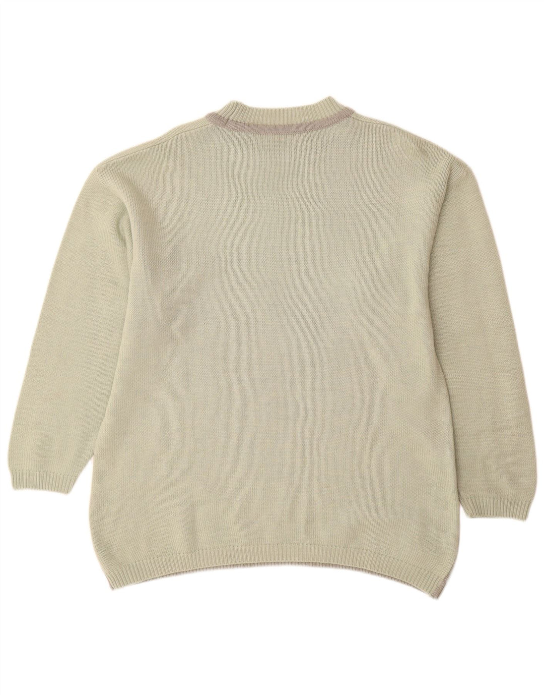 VINTAGE ženski džemper s kornjačevim ovratnikom UK 16 Veliki zeleni životinjski print