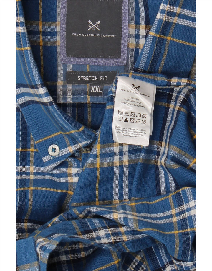 Crew Clothing Muška rastezljiva košulja 2XL plavi karirani pamuk