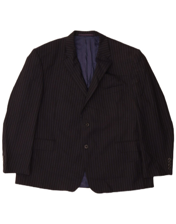 Marks & Spencer muška jakna sa 2 gumba UK 48 4XL tamnoplava prugasta