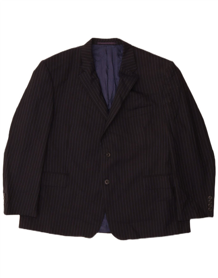 Marks & Spencer muška jakna sa 2 gumba UK 48 4XL tamnoplava prugasta