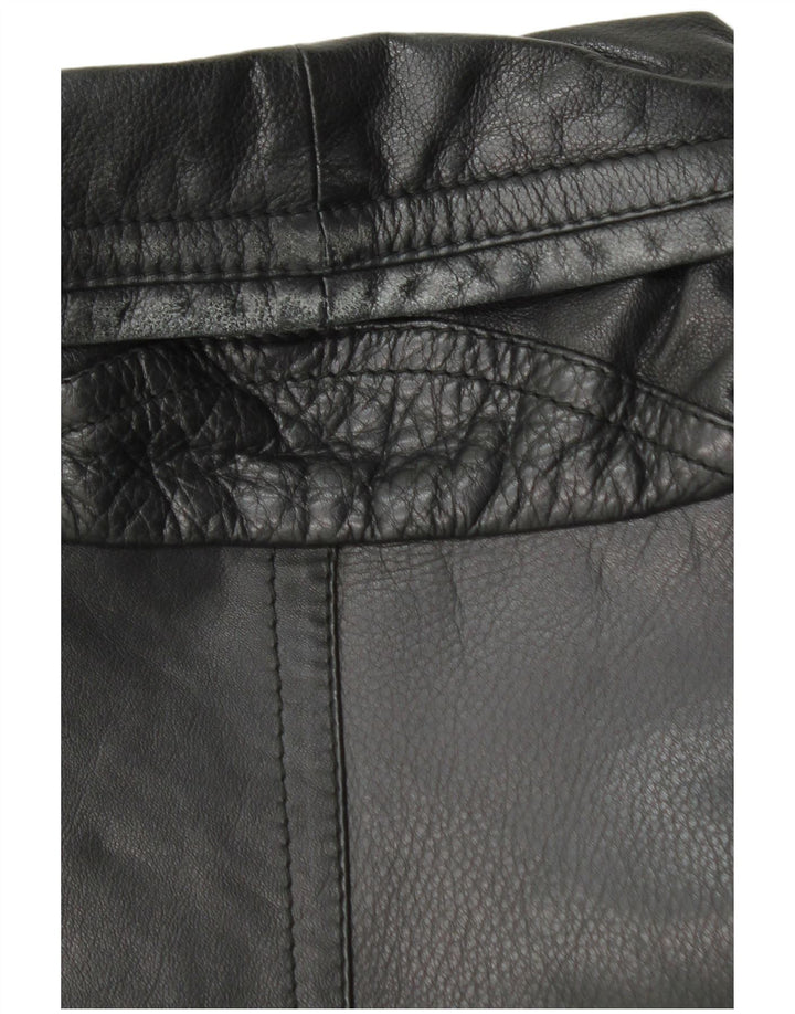 Vittorio Forti muški kožni kaput IT 48 srednje crne boje