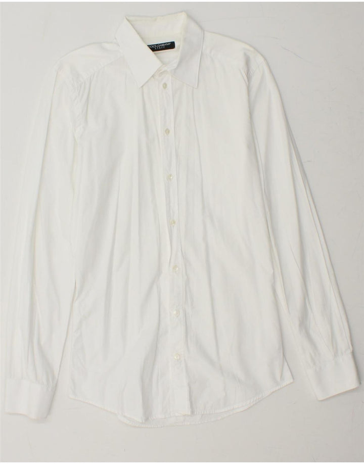 DOLCE & GABBANA muška košulja veličina 14 1/2 37 mala bijela pamuk