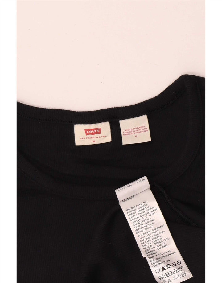 Levi's ženska majica kratkih rukava UK 12 srednje crni pamuk