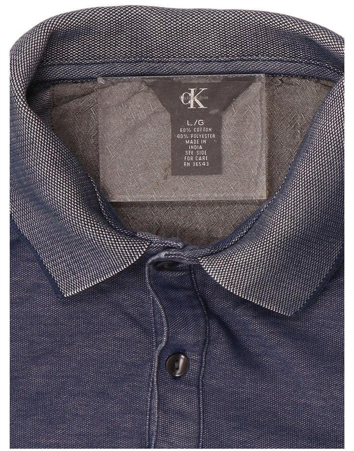 CALVIN KLEIN Muška polo majica Large Blue Pamuk