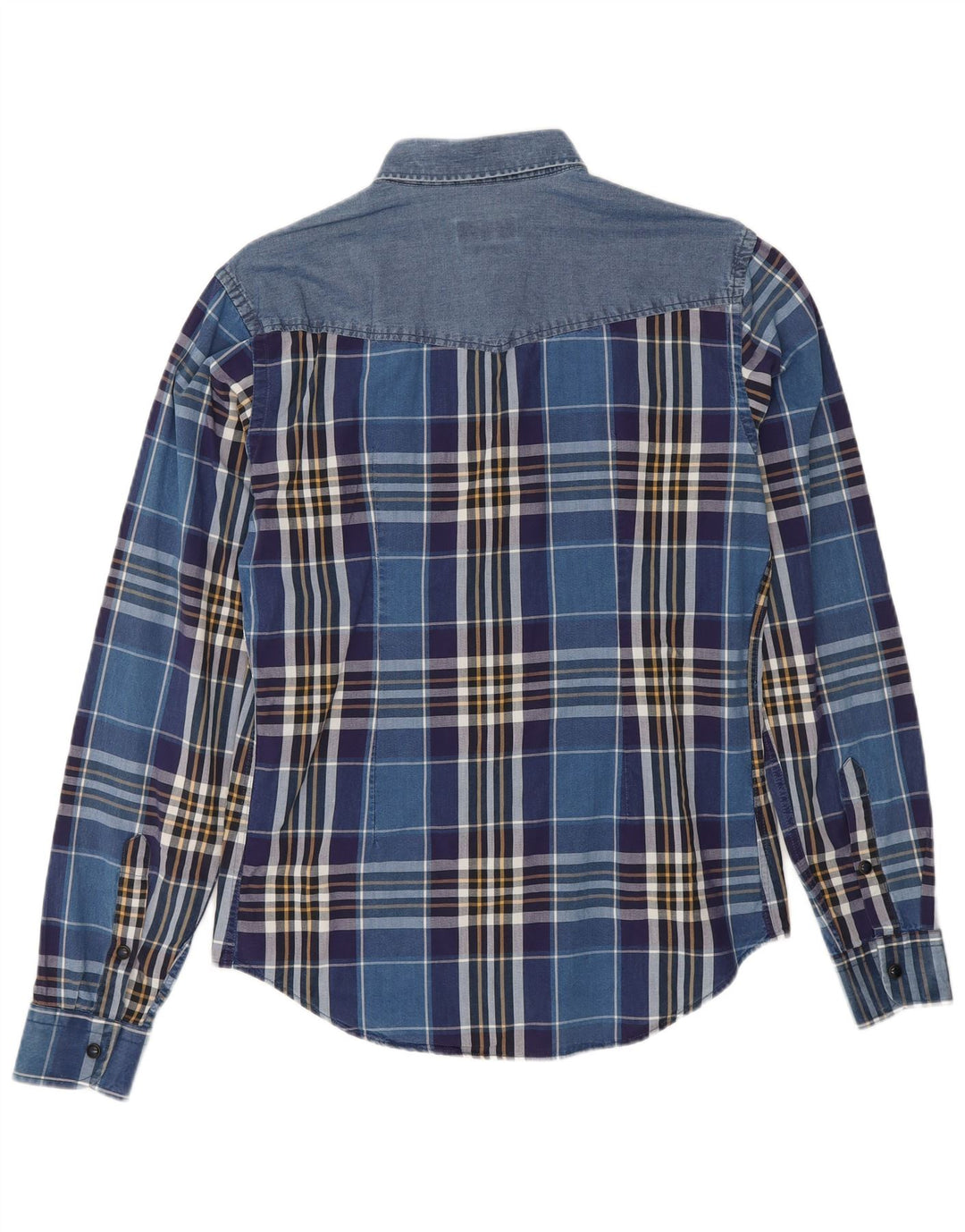 ZARA Mens Slim Fit Shirt Medium Blue Check