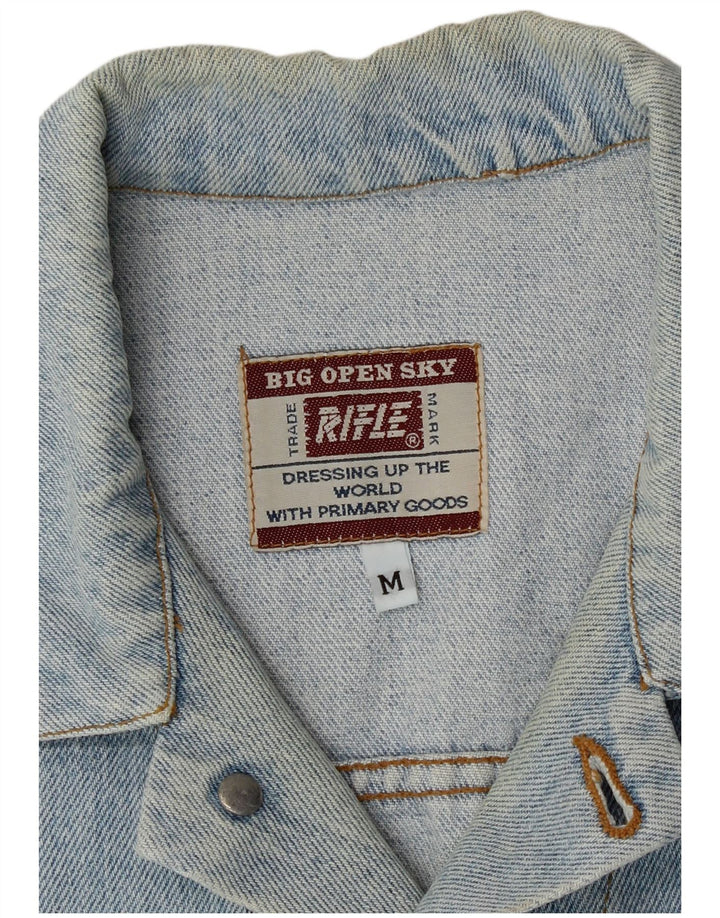 Rifle Mens Denim Gilet UK 38 Srednje plavi pamuk