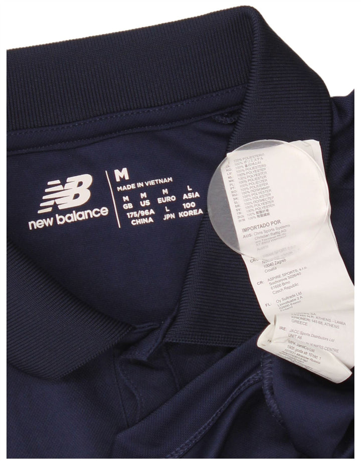 New Balance muška polo majica srednje plave boje od poliestera