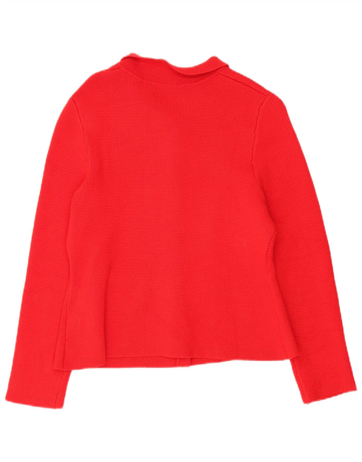 Zara ženski kardigan pulover UK 14 Srednje crvena viskoza