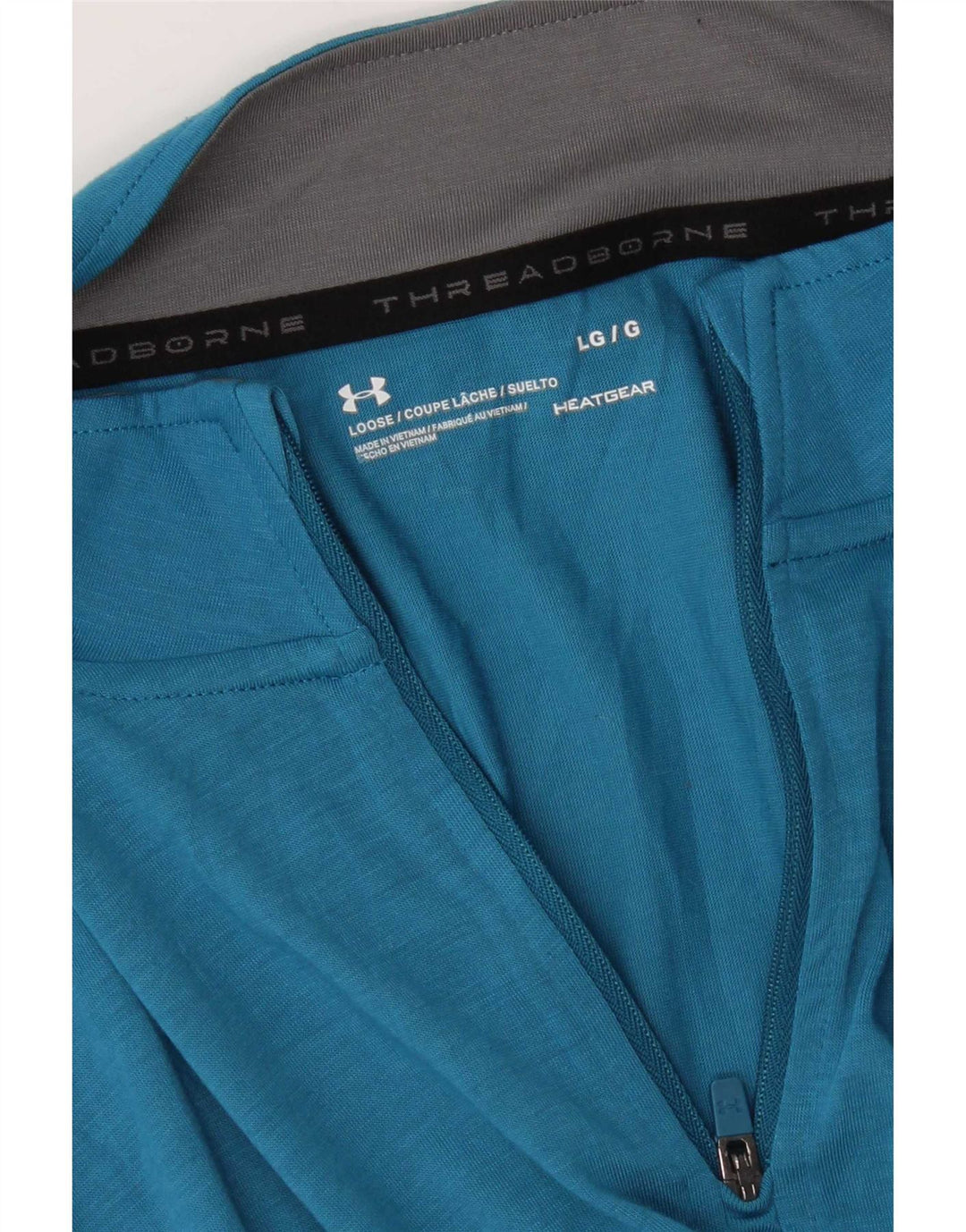 Under Armour Top trenirke za muškarce Heat Gear Zip Neck Pulover Large Blue
