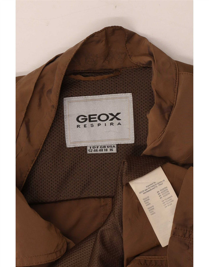 Geox ženska jakna Respira Utility UK 18 XL smeđi poliester