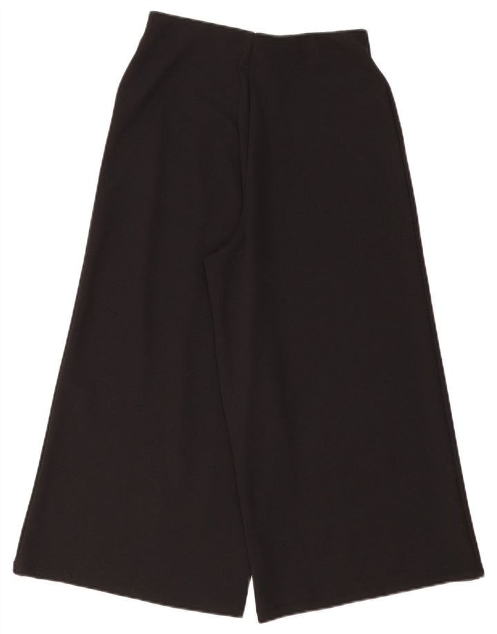 ZARA ženske kapri hlače širokih nogavica male W26 L20 crni poliester