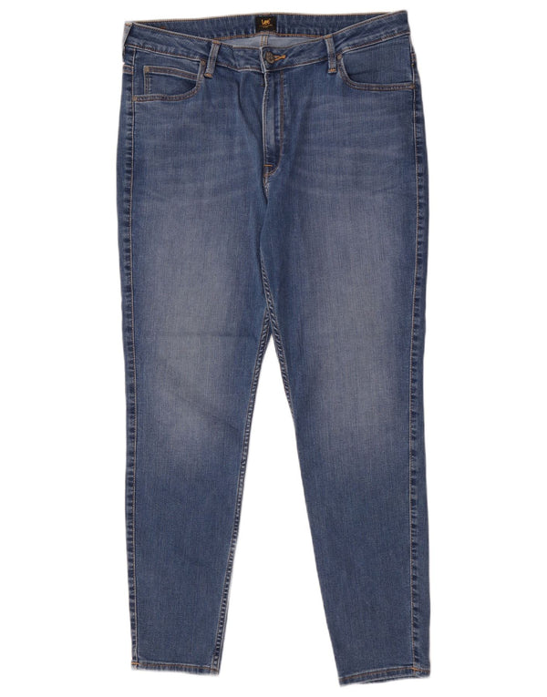Lee Womens Scarlett High Skinny Jeans W34 L31 Blue Cotton