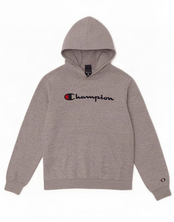 Champion Boys Graphic Hoodie Džemper 15-16 godina 2XL sivi flekasti pamuk