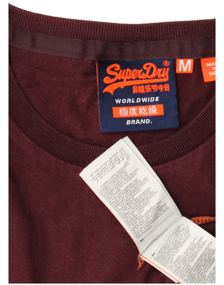 Superdry muška majica kratkih rukava Srednji tamnocrveni pamuk