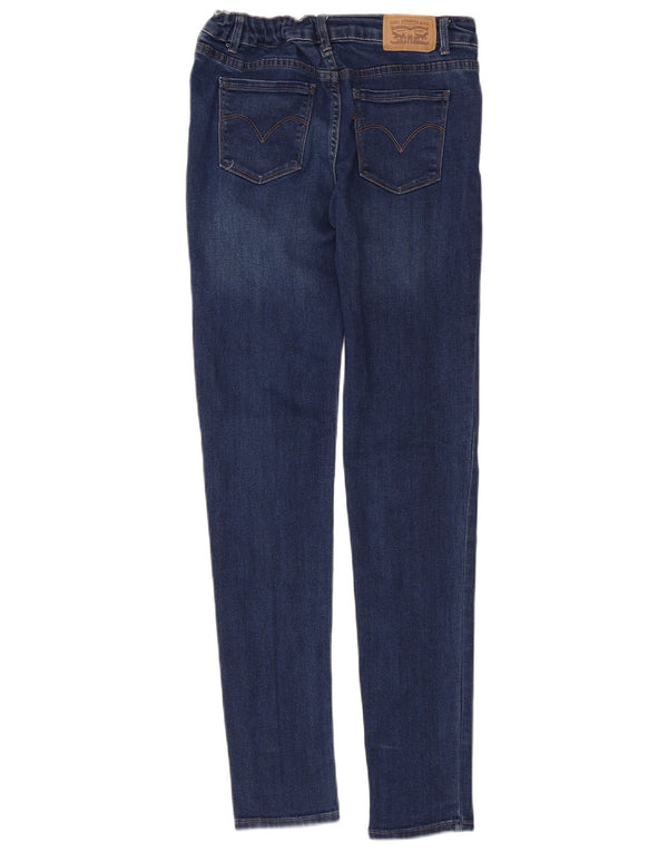 LEVI'S Girls 710 Super skinny traperice 13-14 godina W28 L29 tamnoplavi pamuk