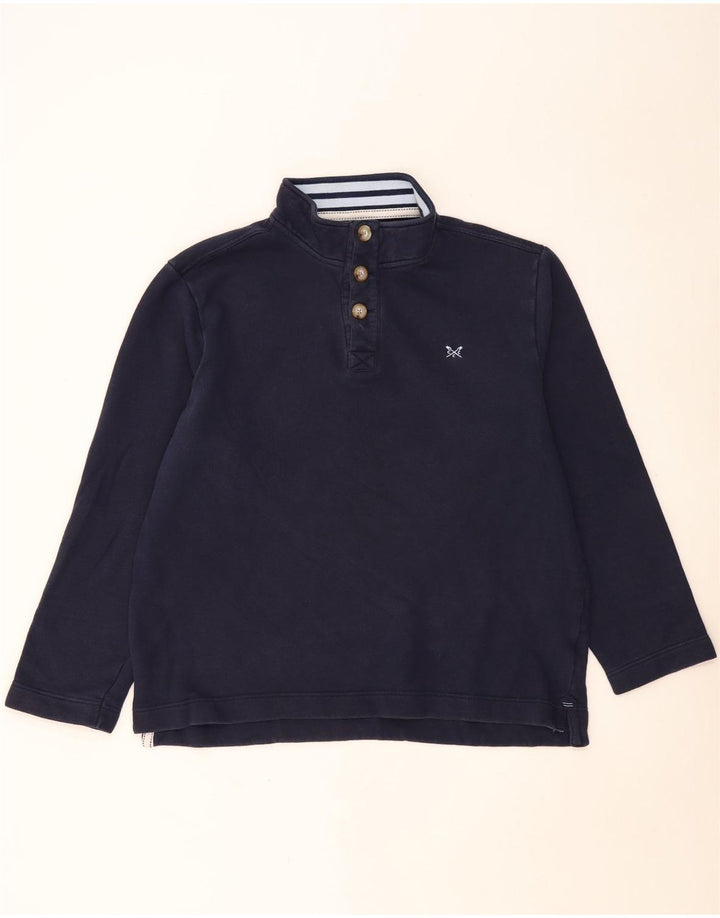 CREW CLOTHING Muška majica s dugmadima i izrezom 2XL tamnoplavi pamuk