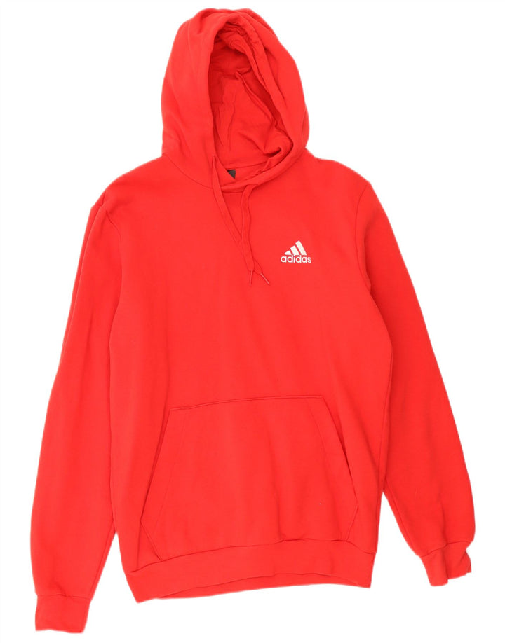 Adidas muška majica s kapuljačom, srednji crveni pamuk