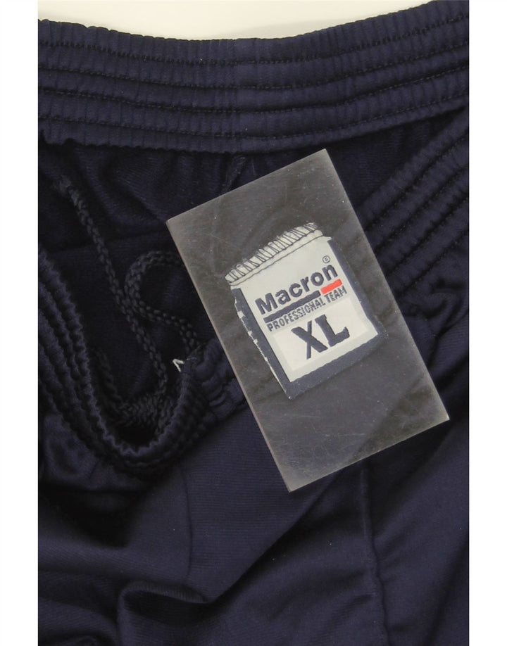 MACRON Mens Tracksuit Trousers XL Navy Blue Polyester