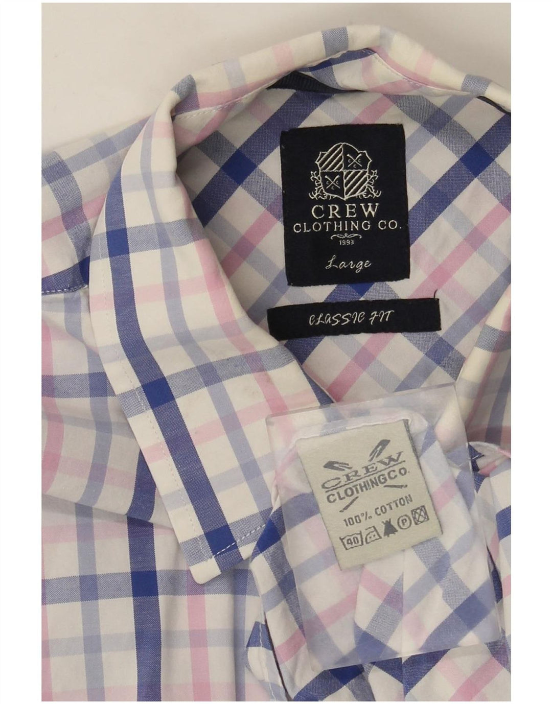 Crew Clothing Muška klasična košulja, pamuk, veliki raznobojni karirani komad
