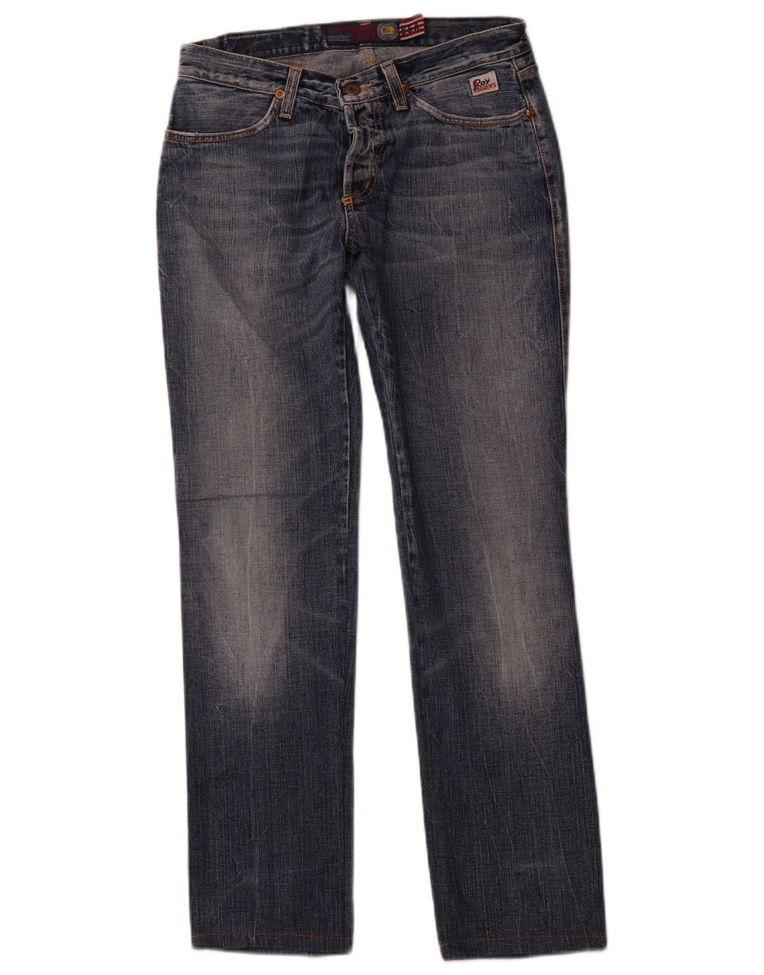 ROY ROGERS Ženske ravne traperice W29 L30 Plavi pamuk