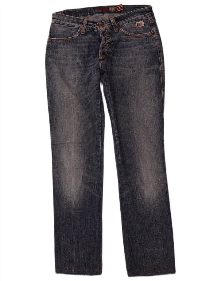 ROY ROGERS Ženske ravne traperice W29 L30 Plavi pamuk