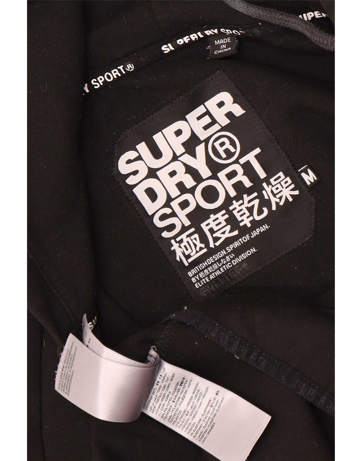 Superdry ženski pulover s kapuljačom na patentni zatvarač UK 12 Srednji crni poliester