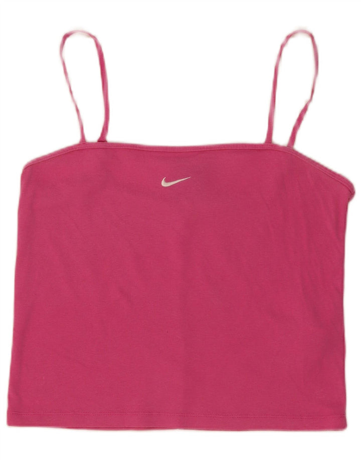 Nike Womens Cami Top UK 14 Large Pink Cotton