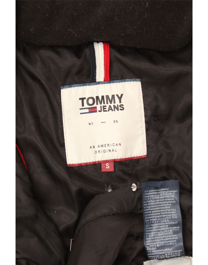 Tommy Hilfiger ženski podstavljeni kaput s kapuljačom UK 10 Mali crni poliester