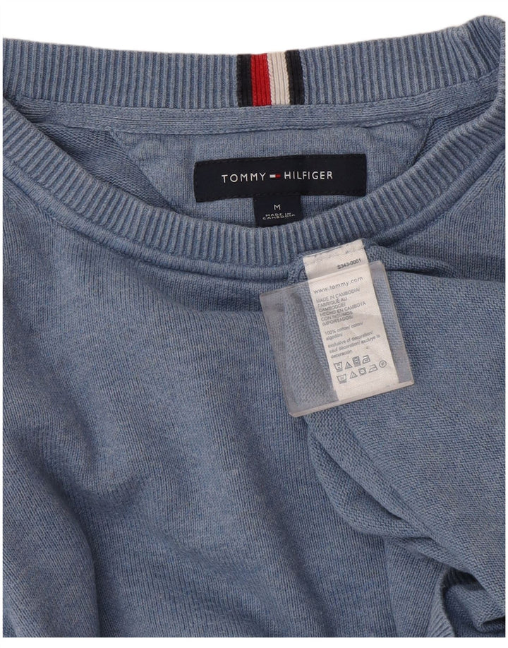 Tommy Hilfiger muški džemper s okruglim izrezom Srednje plavi pamuk