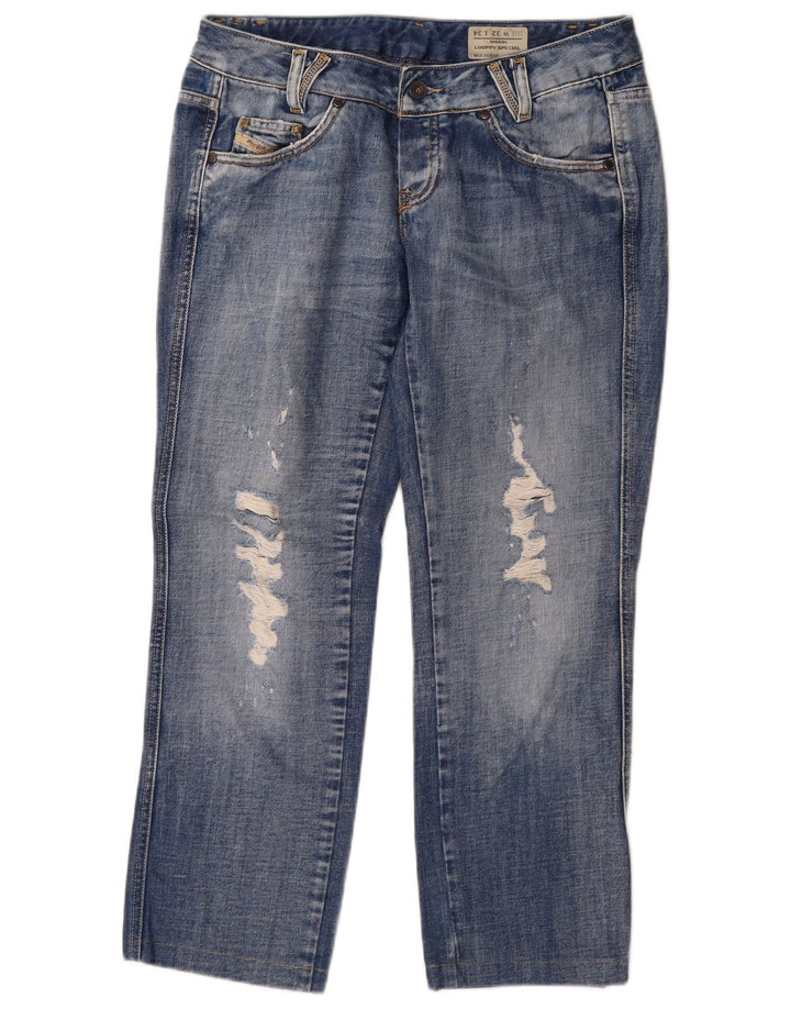 Diesel Ženske Looppy Distressed Ravne traperice W32 L26 Plavi pamuk