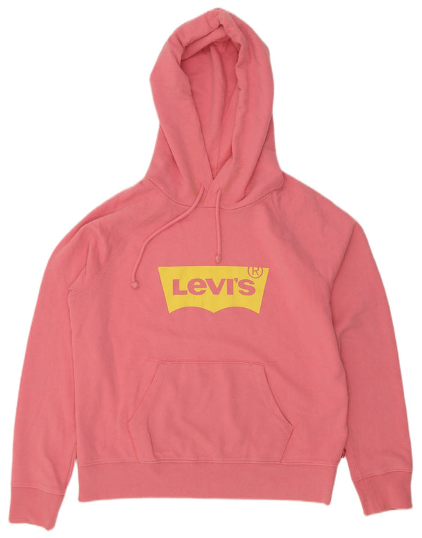Levi's Ženska majica s kapuljačom s grafičkim motivima UK 14 Srednje ružičasti pamuk