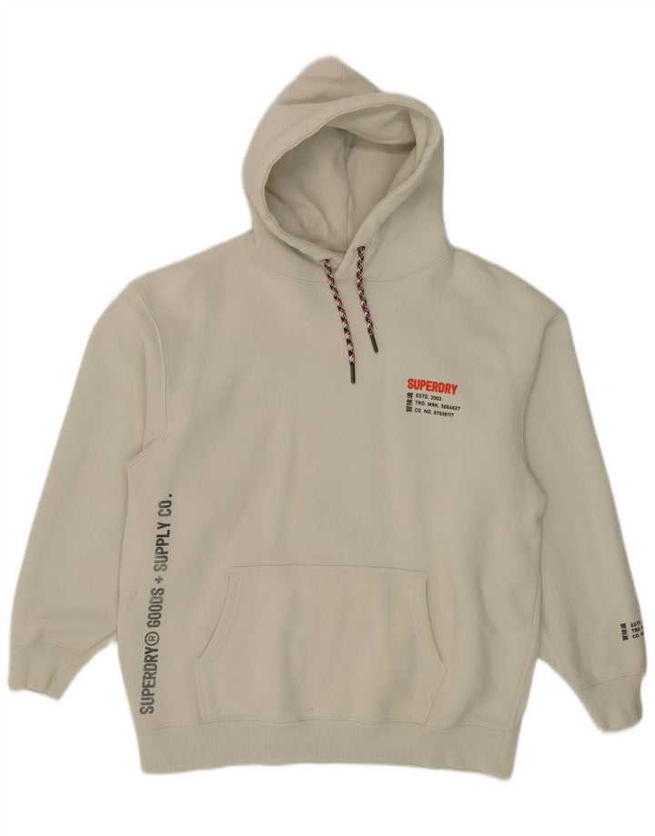 Superdry muška majica s kapuljačom s kapuljačom srednje veličine, bijeli pamuk