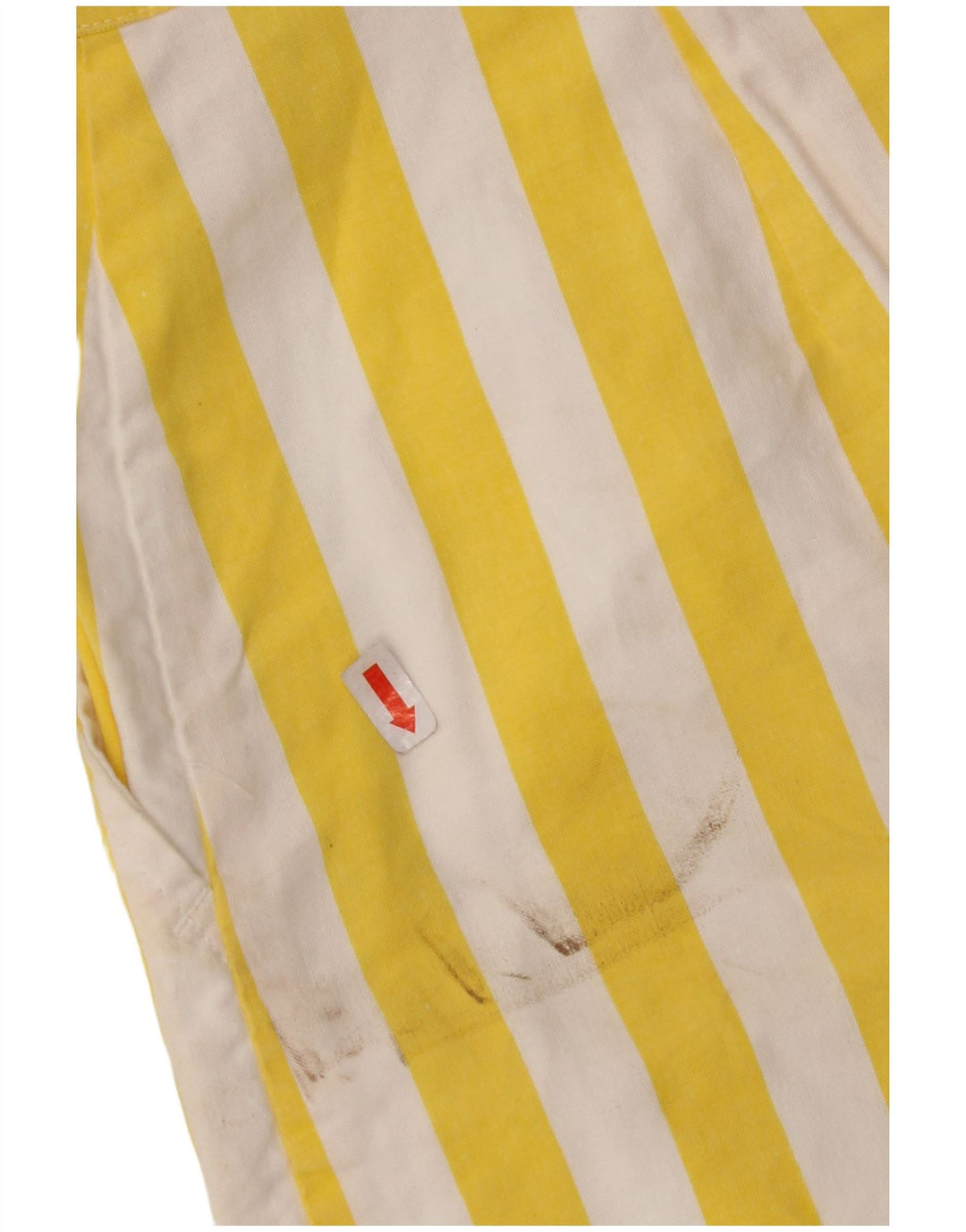 VINTAGE Ženske kratke chino hlače širokih nogavica EU 42 velike W30 na žute pruge