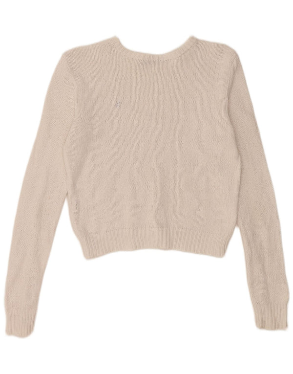 RALPH LAUREN Ženska pulover s kratkim izrezom UK 12 Srednje bijela