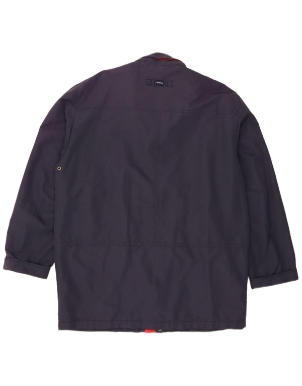 Ivy Oxford Mens Rain Jacket IT 54 2XL Navy Blue Polyester