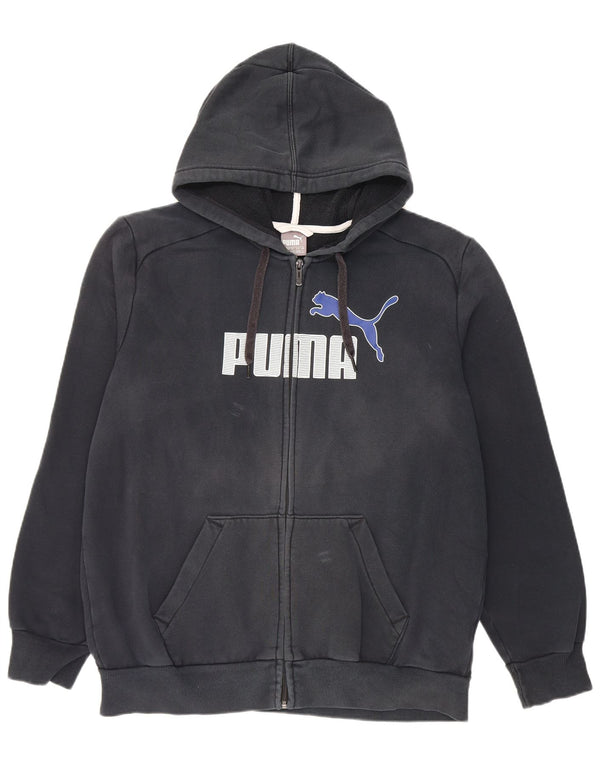 Puma muška pulover s kapuljačom s patentnim zatvaračem, veliki crni pamuk