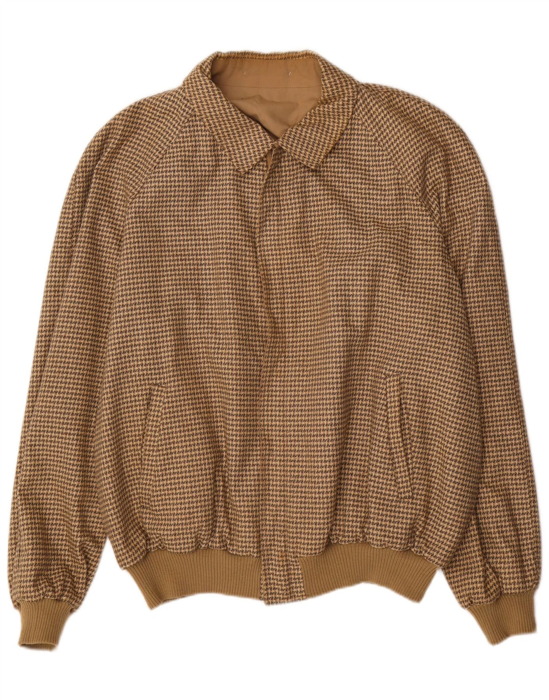 Vintage muška reverzibilna bombaška jakna IT 58 4XL smeđa houndstooth