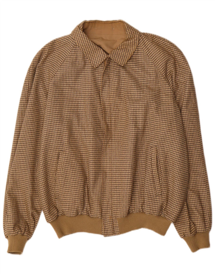 Vintage muška reverzibilna bombaška jakna IT 58 4XL smeđa houndstooth
