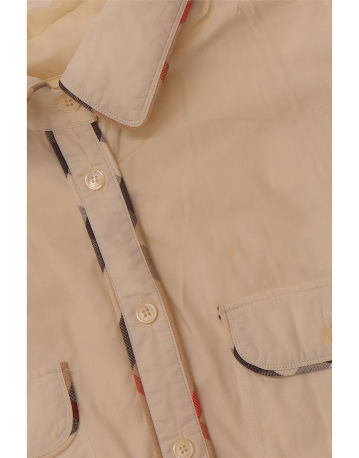 BURBERRY ženska vojna košulja bez rukava UK 14 Large Off White Pamuk