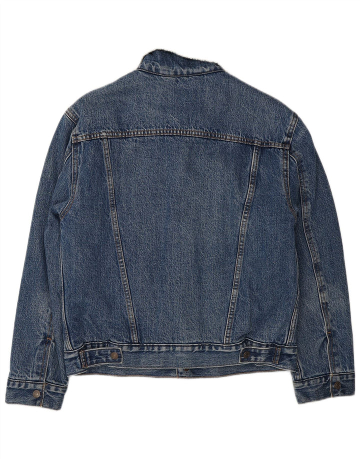 Levi's muška traper šerpa jakna UK 36 Mali plavi pamuk