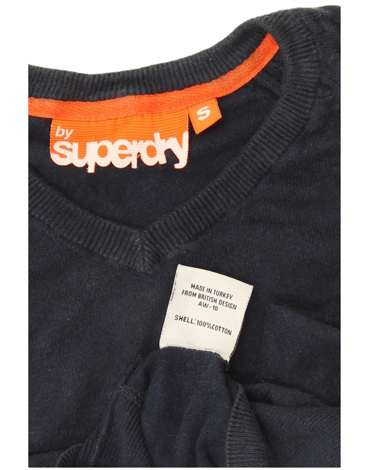 Superdry muški džemper s V-izrezom Mali tamnoplavi pamuk