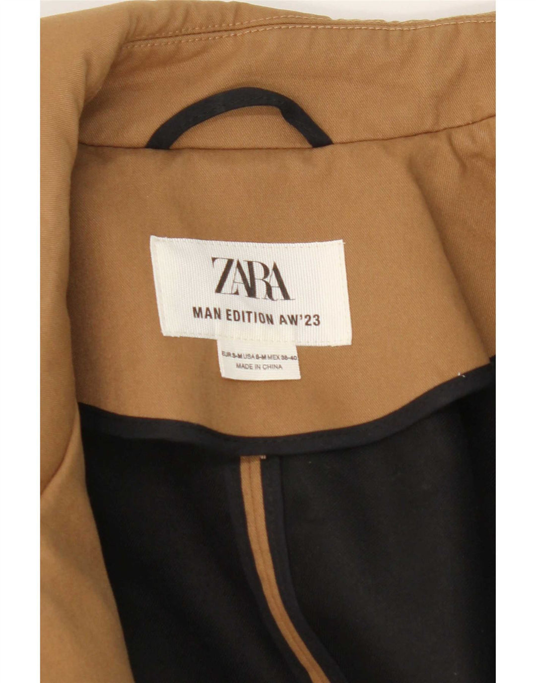 Zara muški kaput UK 38 srednje bež poliester