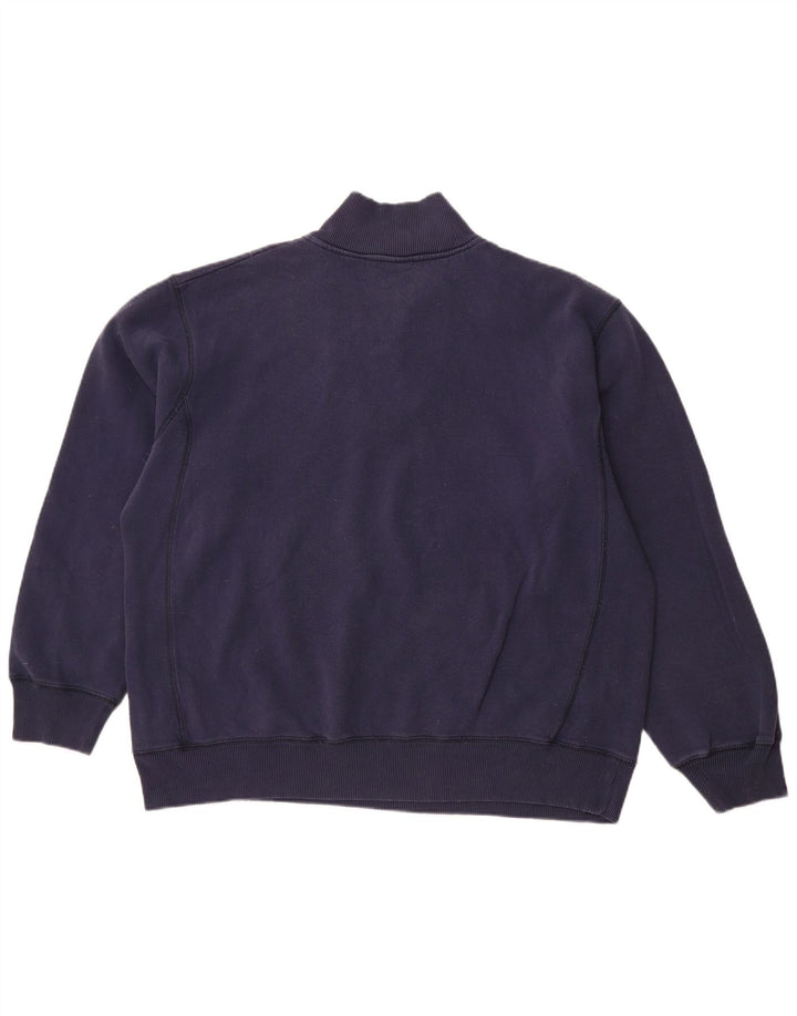 NIKE Muška majica s izrezom s patentnim zatvaračem UK 45/47 XL tamnoplavi pamuk