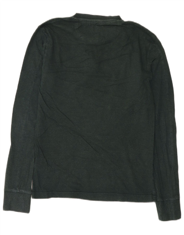Superdry muška majica dugih rukava srednje zelene pamučne boje