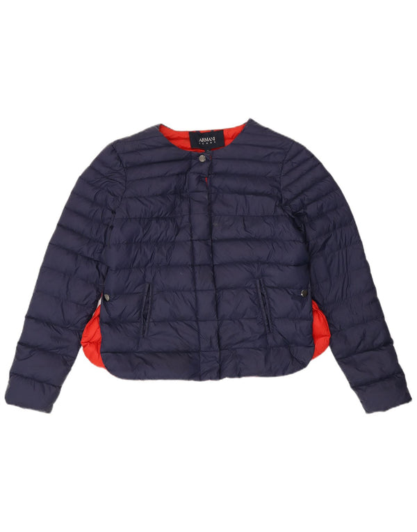 Armani Jeans ženska podstavljena jakna IT 44 srednje tamnoplave boje